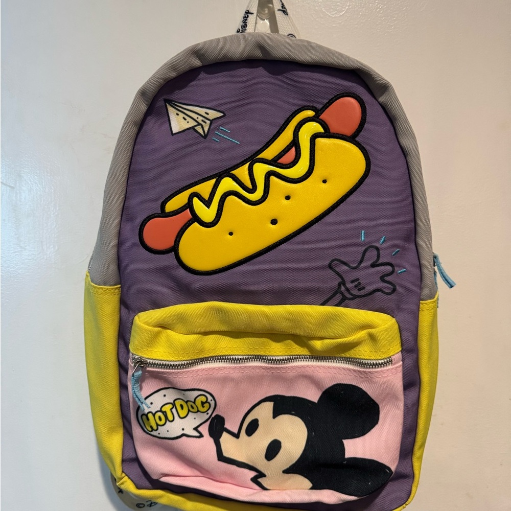 Disney Purple and Yellow Mickey Mouse Backpack